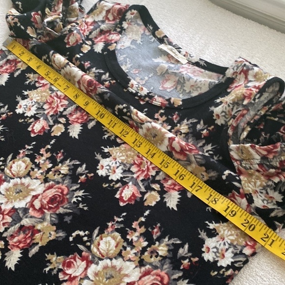 Andree by Unit blouse cold shoulder long sleeve w/ties floral print Sz Large - Picture 5 of 8